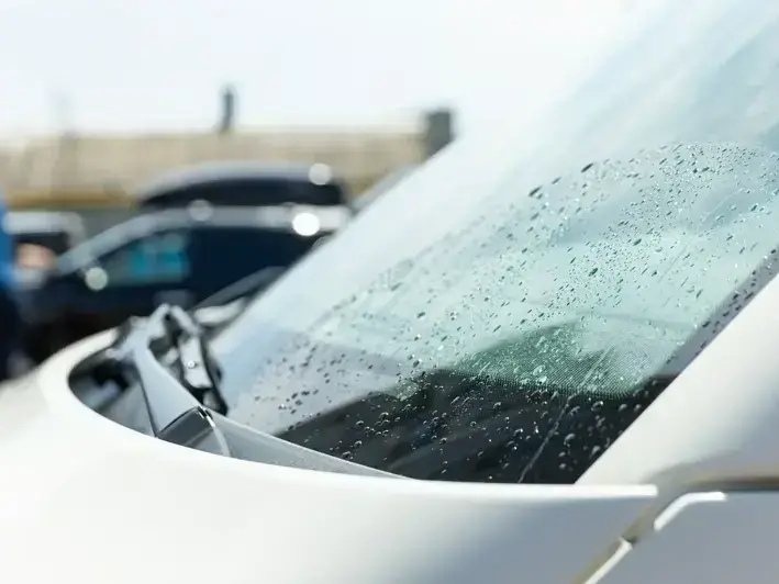 auto glass technician fixing rock chip damage for driver near UW Bothell campus